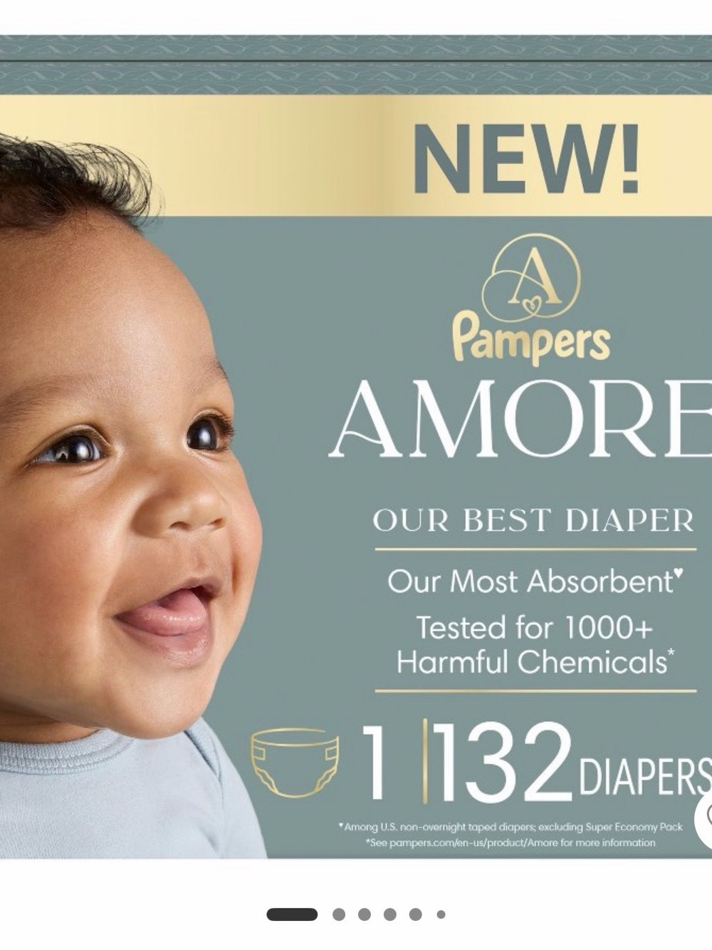 Pampers Amore Size 1 Diapers - 78 Count